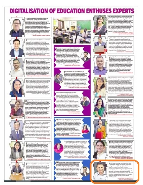 Budget Story in The Hans India newspaper- Feb 2, 2022- Full Page layout